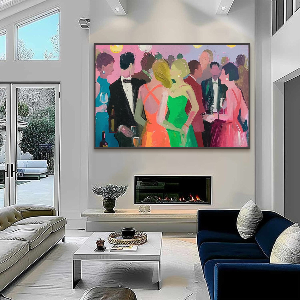 Colorful Figurative Oil Painting – Cocktail Hour