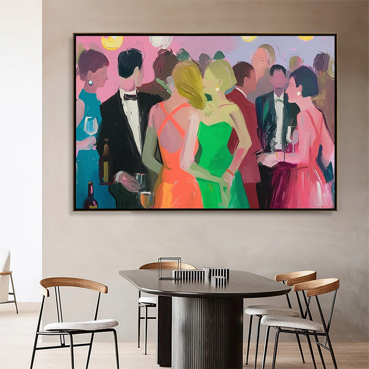 Cocktail Hour – Figurative Oil Painting, view 2