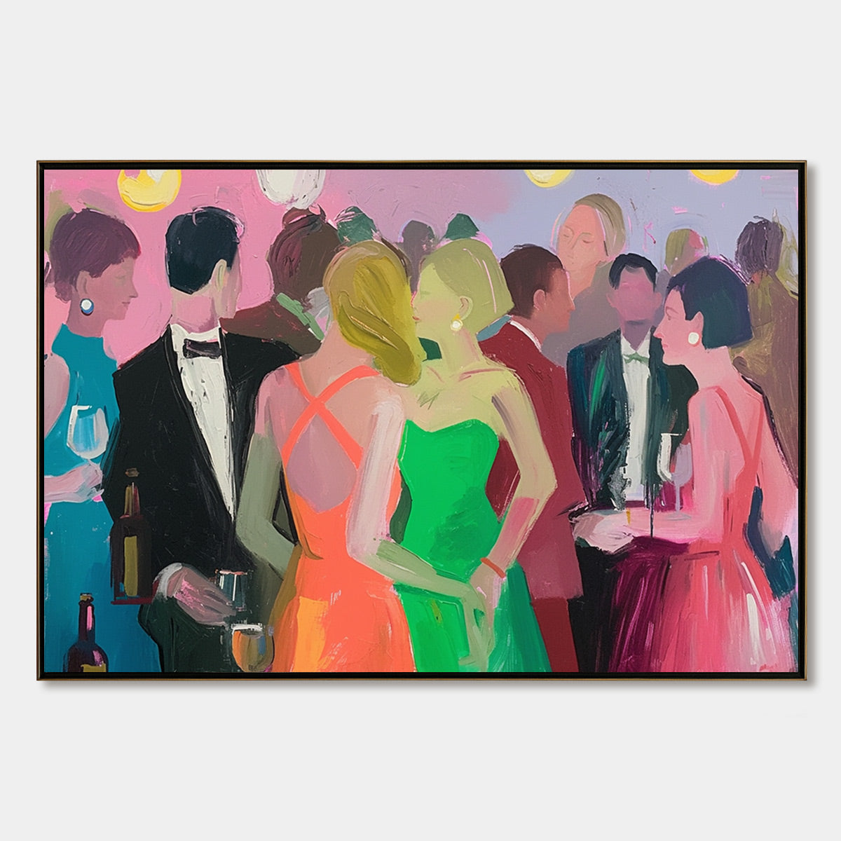 Cocktail Hour – Figurative Oil Painting, view 1