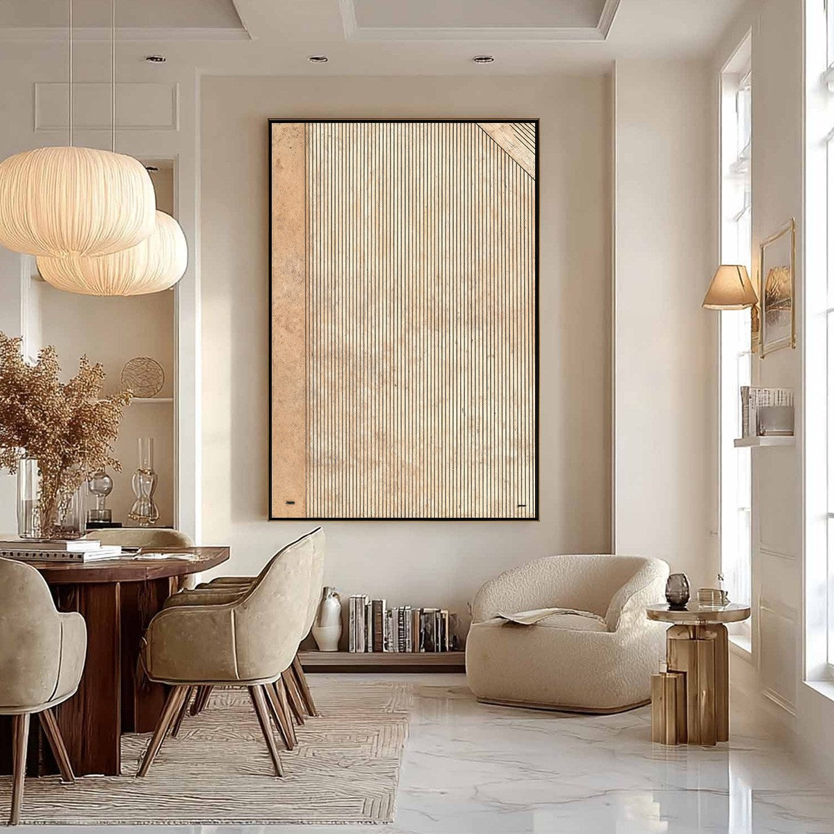Wabi-Sabi Architecture Textured Oil Painting – Codex