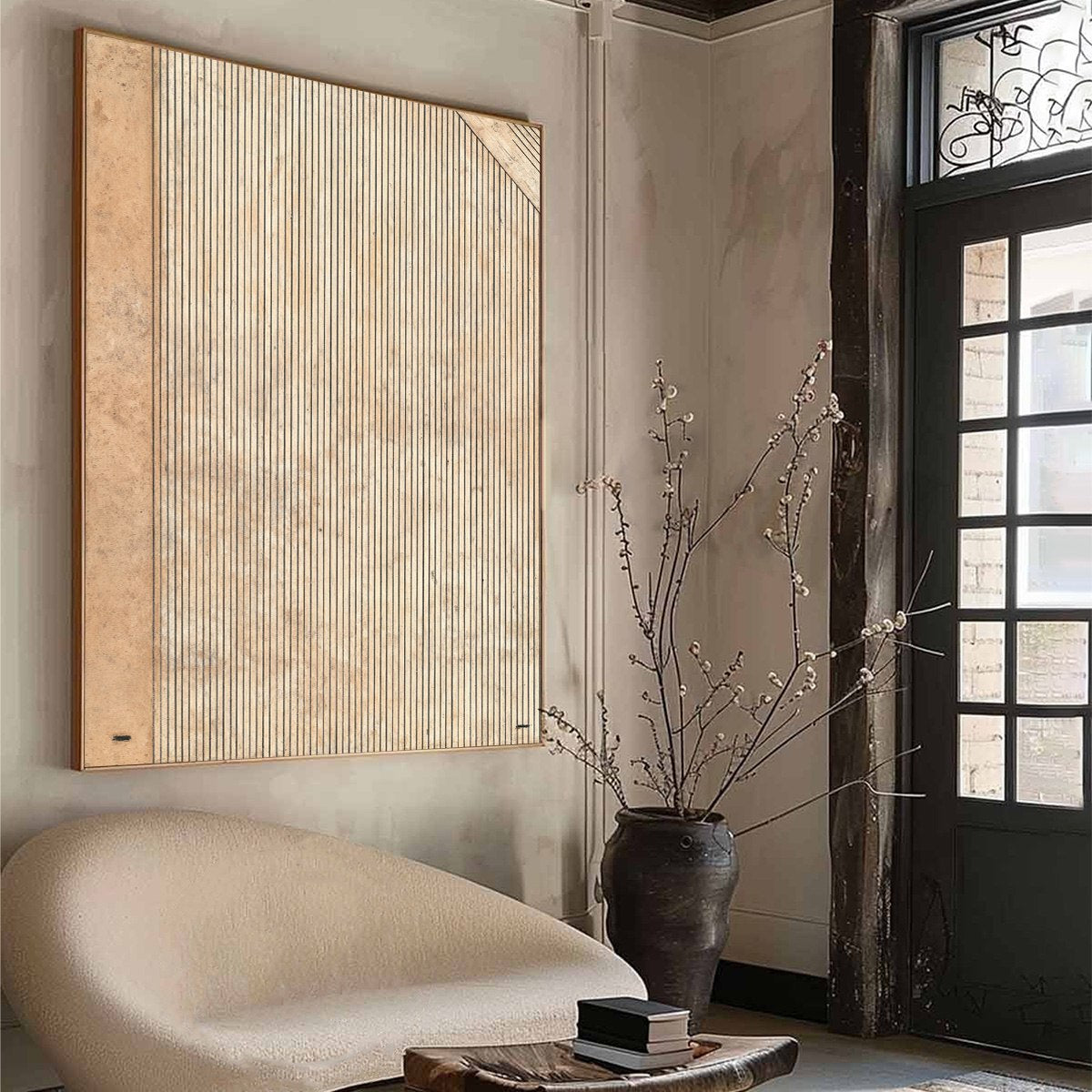 Wabi-Sabi Architecture Textured Oil Painting – Codex