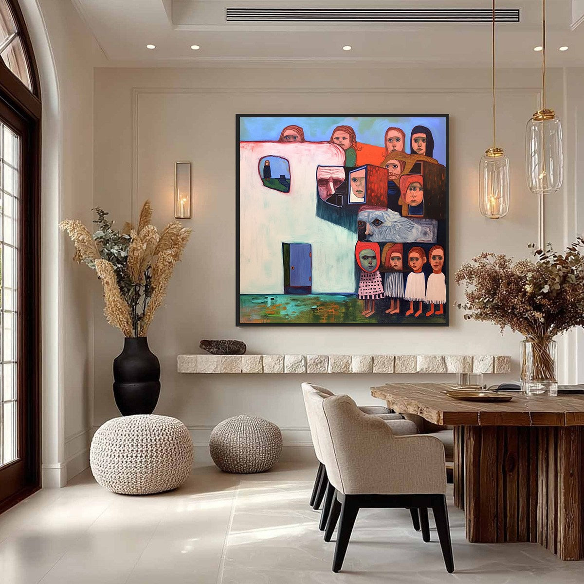 Community Of Souls – Figurative Oil Painting, view 4