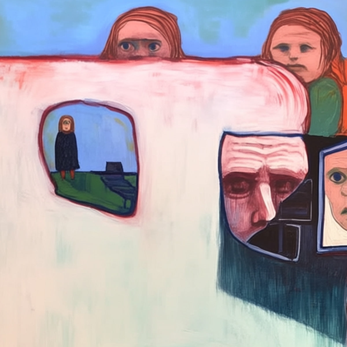 Community Of Souls – Figurative Oil Painting, view 5