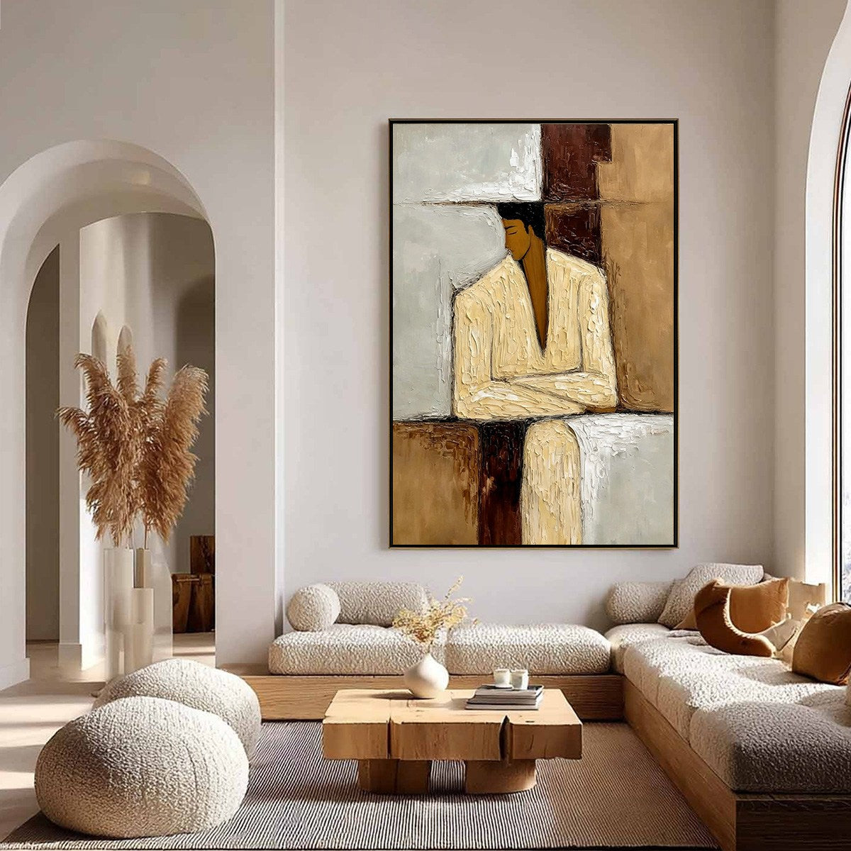 Contemplation – Figurative Impasto Oil Painting, view 4