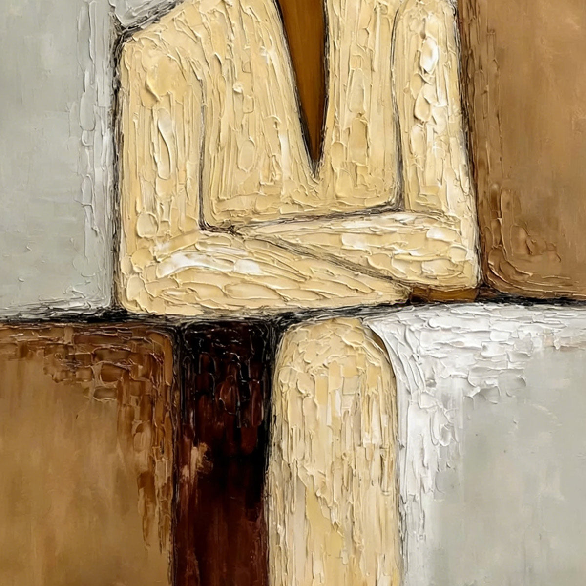Contemplation – Figurative Impasto Oil Painting, view 5
