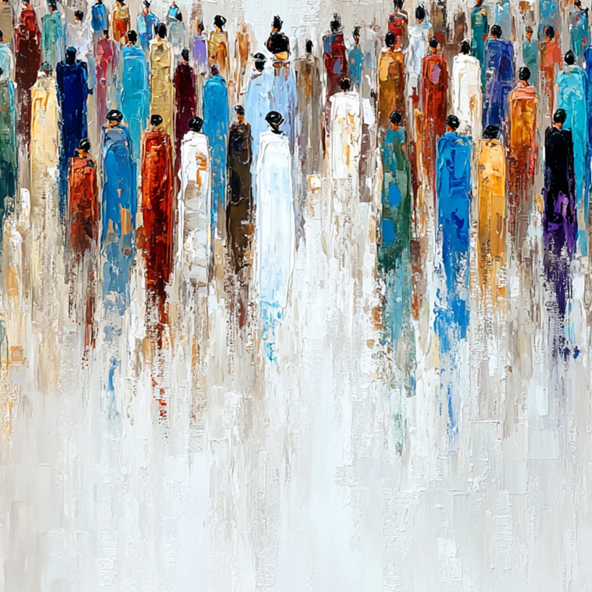 Convergence – Figurative Impasto Oil Painting, view 3