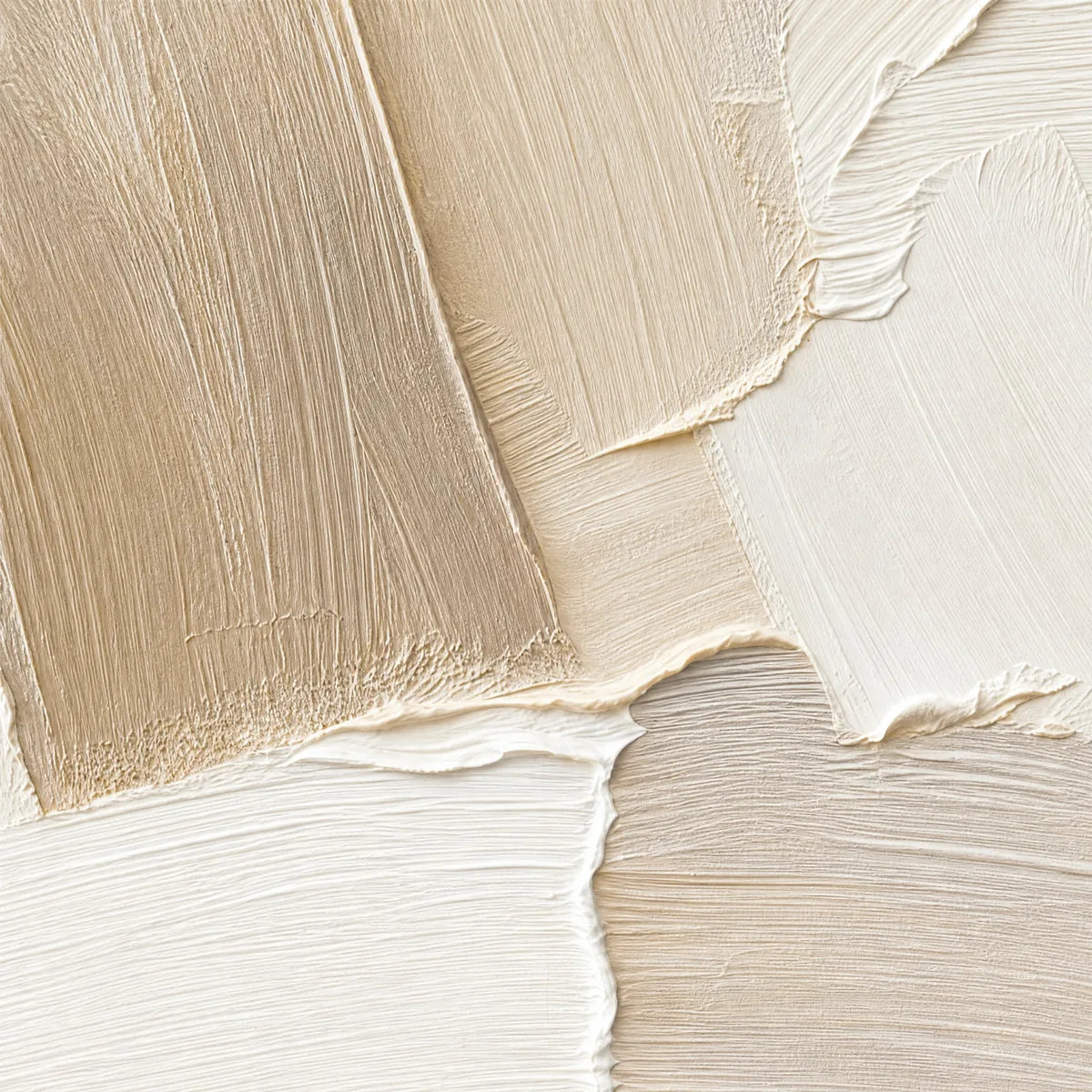 Cream Terrain – Wabi-Sabi Abstract Oil Painting, view 3