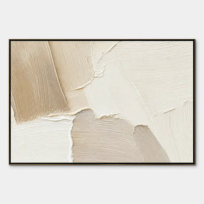 Cream Terrain – Wabi-Sabi Abstract Oil Painting, view 1
