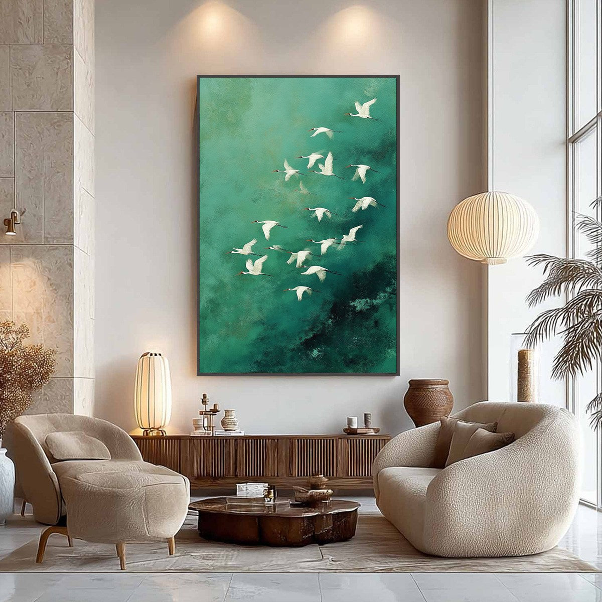 Celestial Journey – Minimalist Celestial Oil Painting, view 4
