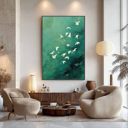 Celestial Journey – Minimalist Celestial Oil Painting, view 4