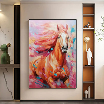 Pink Fire – Horse Oil Painting, view 2