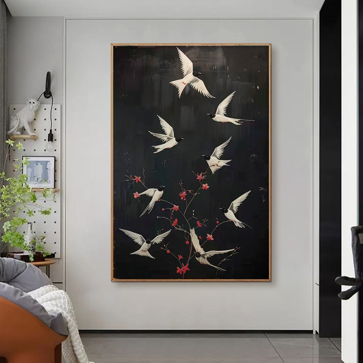 Dancing In The Dark – Bird Oil Painting, view 2