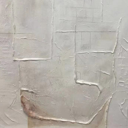 Black and White Wabi-Sabi Architecture Textured Oil Painting – Deconstructed Plans
