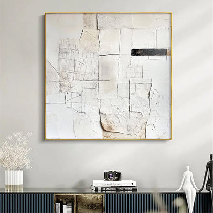Deconstructed Plans – Wabi-Sabi Architecture Oil Painting, view 2