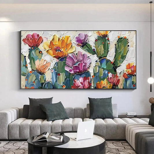 Desert Garden – Cactus Impasto Painting, view 2