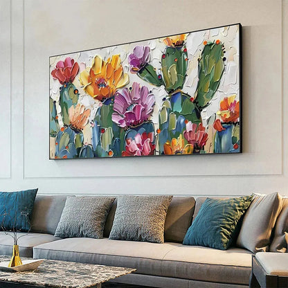 Desert Garden – Cactus Impasto Painting, view 5