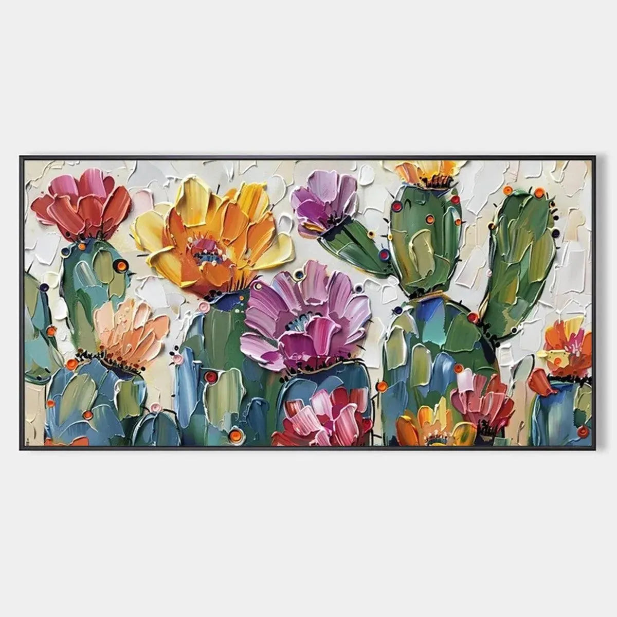 Desert Garden – Cactus Impasto Painting, view 1