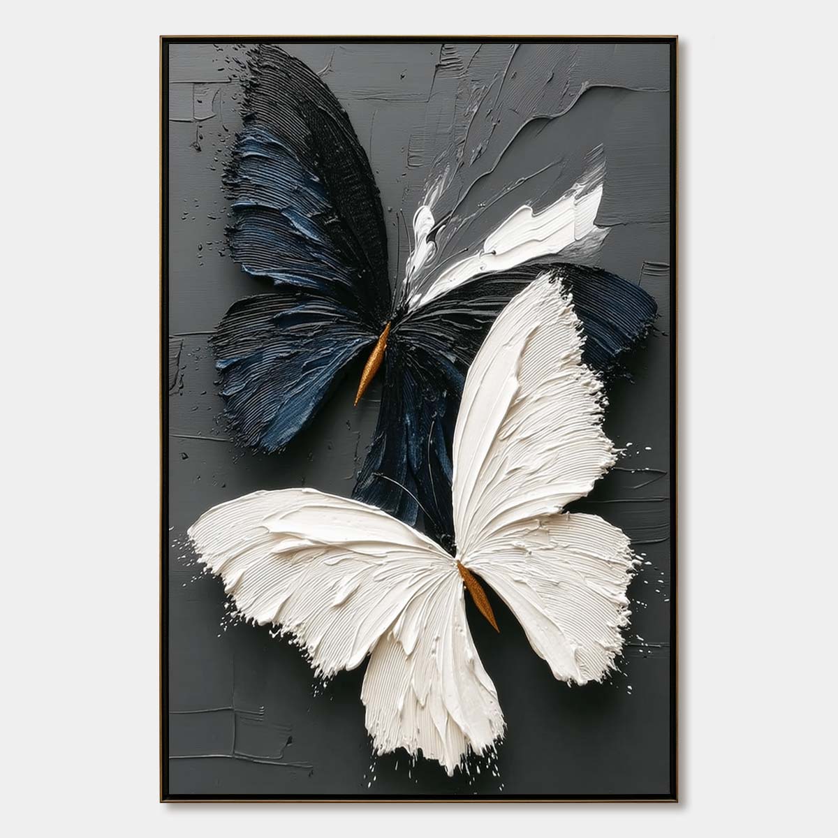Duality – Butterfly Impasto Oil Painting, view 1