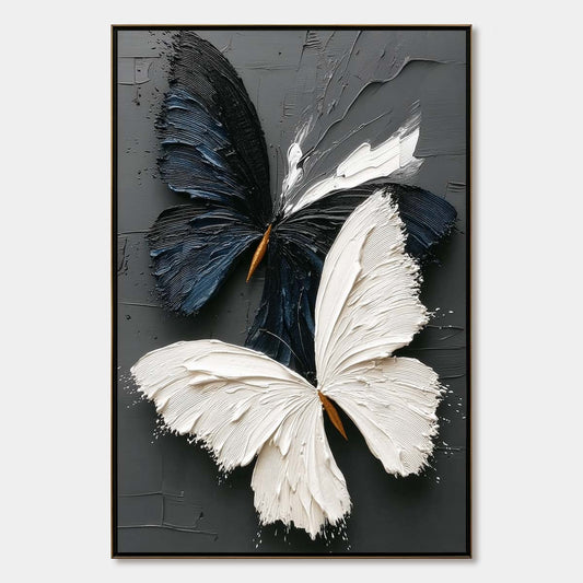 Duality – Butterfly Impasto Oil Painting, view 1