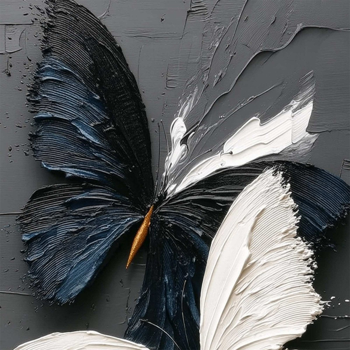 Duality – Butterfly Impasto Oil Painting, view 3