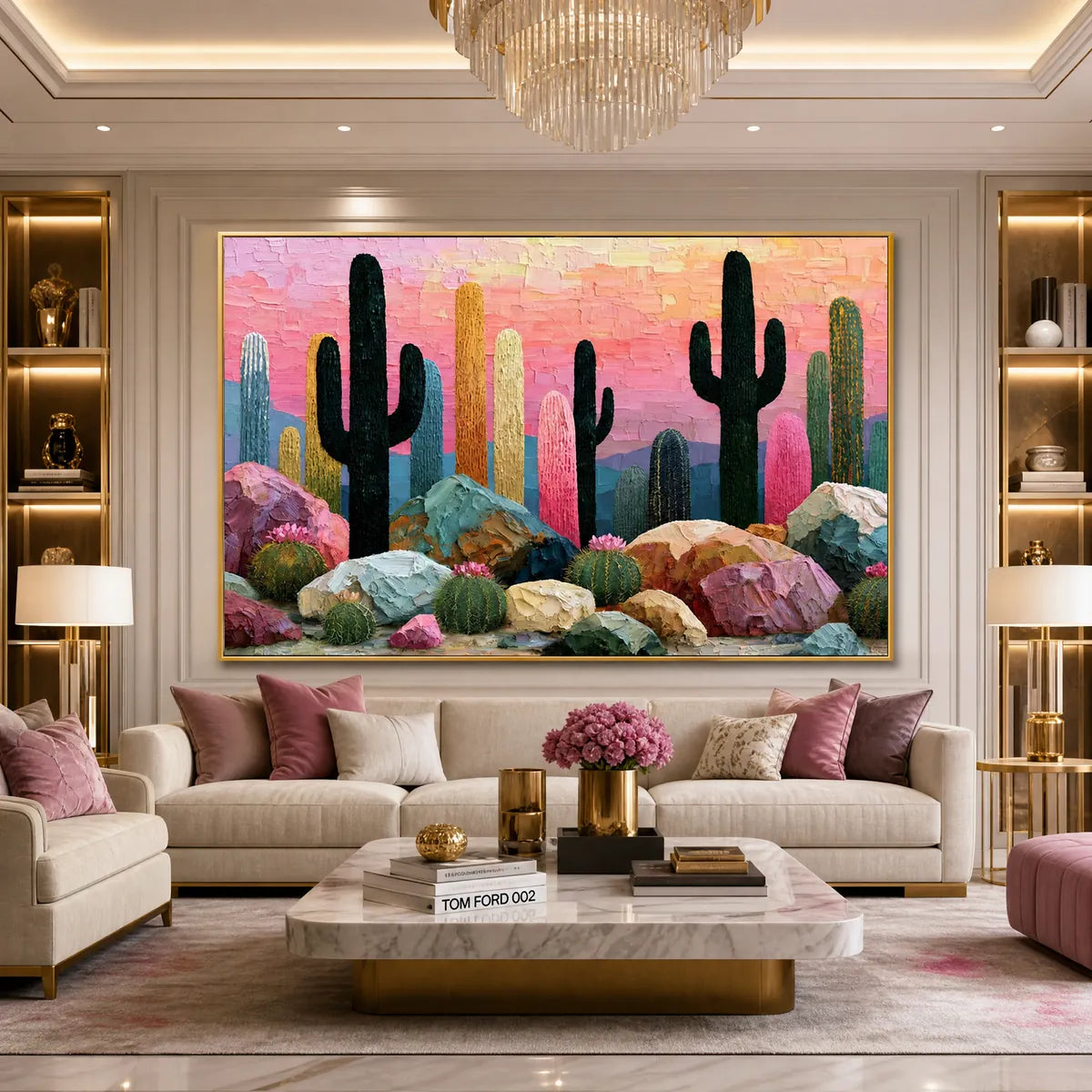 Desert Dreamscape – Desert Impasto Painting, view 2