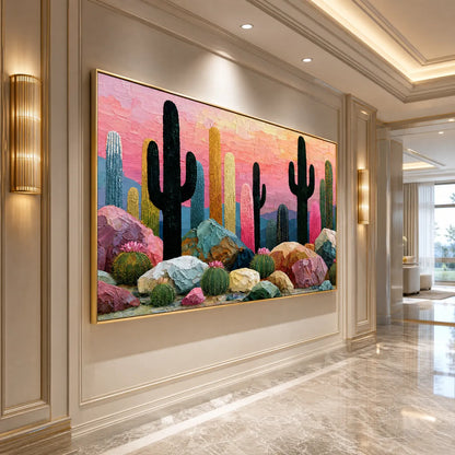 Desert Dreamscape – Desert Impasto Painting, view 5