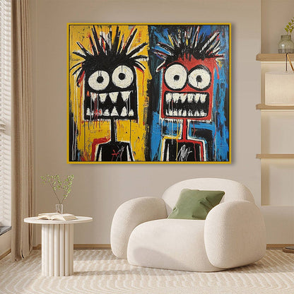 Abstract Figurative Oil Painting – Duality