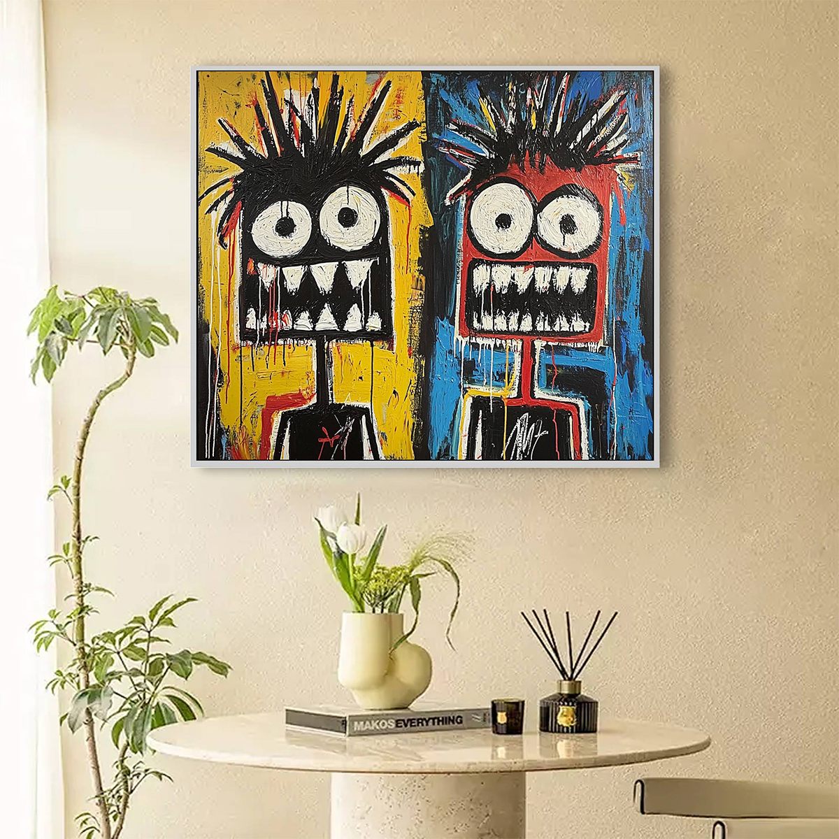 Abstract Figurative Oil Painting – Duality