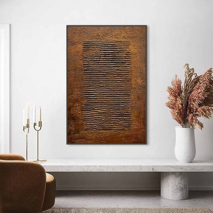 Earthen Codex – Wabi-Sabi Anchor Oil Painting, view 2