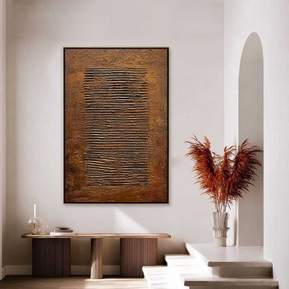 Earthen Codex – Wabi-Sabi Anchor Oil Painting, view 4