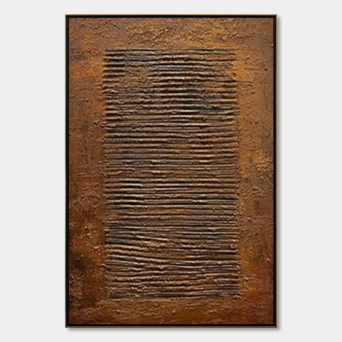 Earthen Codex – Wabi-Sabi Anchor Oil Painting, view 1