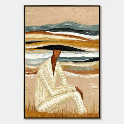 Earthen Repose – Figurative Impasto Oil Painting, view 1