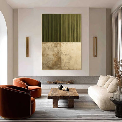 Earthen Rhythm – Wabi-Sabi Landscape Oil Painting, view 2
