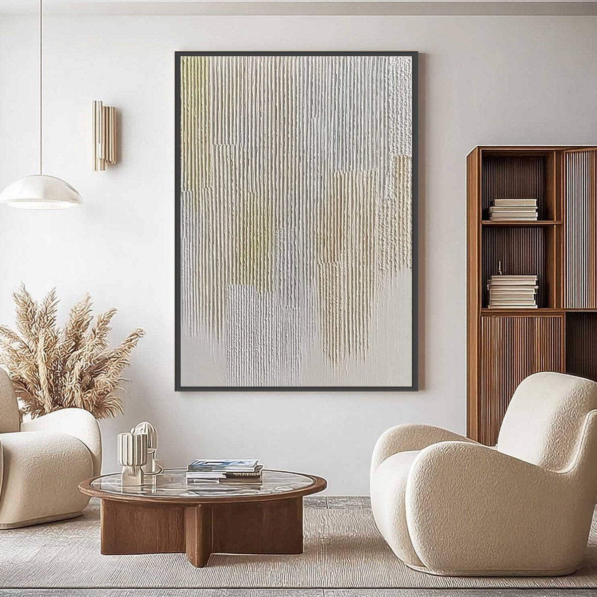 Earthen Rhythm – Wabi-Sabi Abstract Oil Painting, view 4