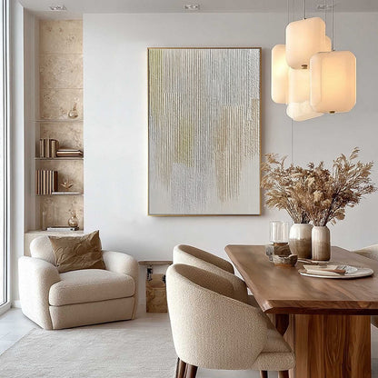 Wabi-Sabi Abstract Textured Oil Painting – Earthen Rhythm by Liam O'Connell