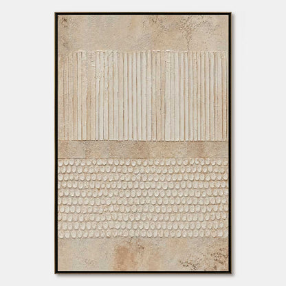 Earthen Rhythm – Wabi-Sabi Abstract Oil Painting, view 1