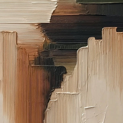 Earthen Strata – Wabi-Sabi Forest Oil Painting, view 5