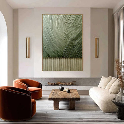 Earthen Weave – Wabi-Sabi Botanical Oil Painting, view 2