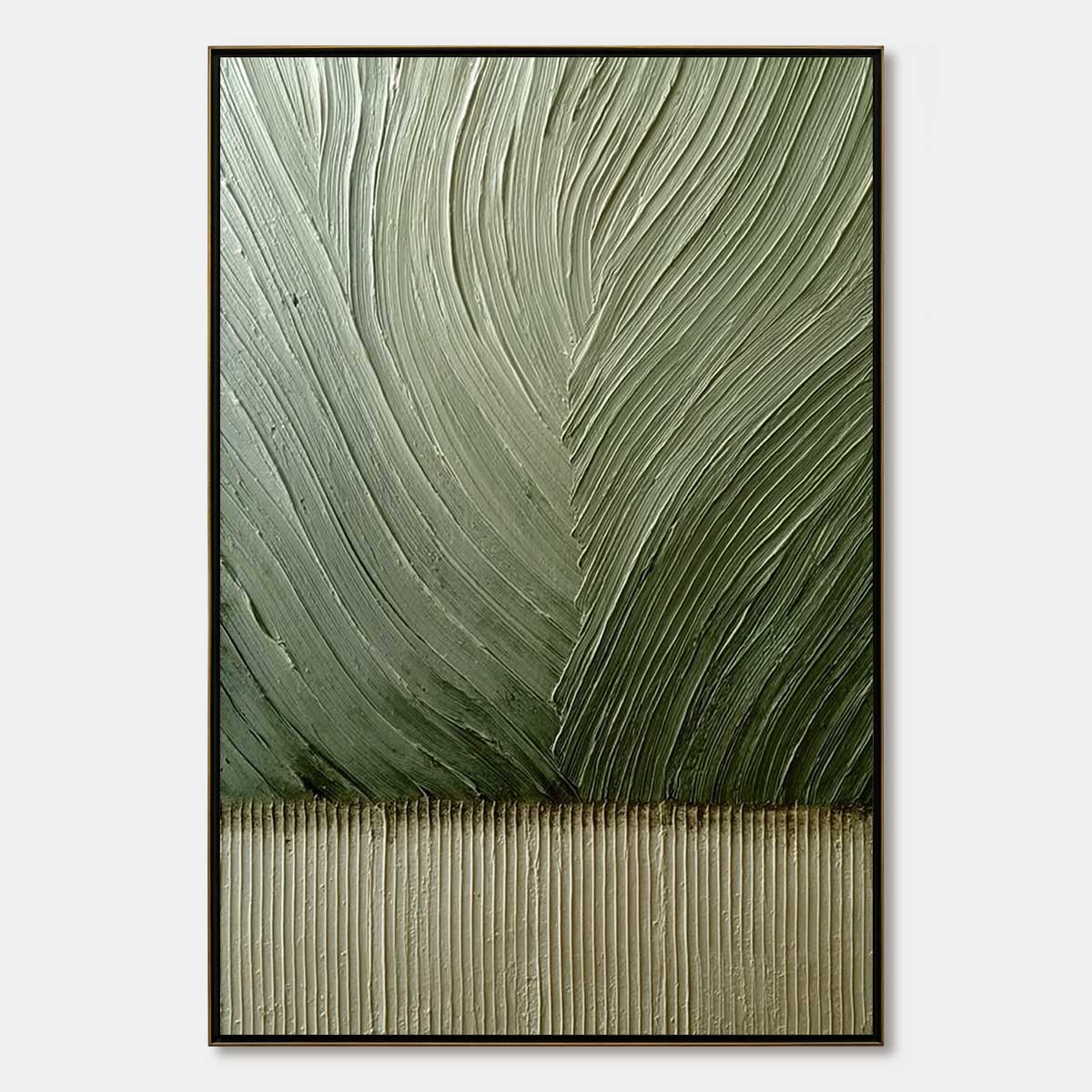 Earthen Weave – Wabi-Sabi Botanical Oil Painting, view 1