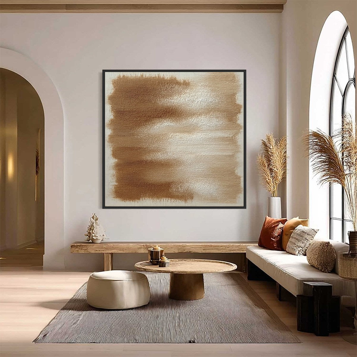 Earthen Whispers – Wabi-Sabi Landscape Oil Painting, view 2