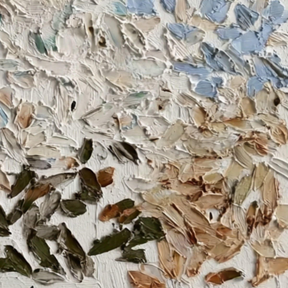 Earth'S Mosaic – Wabi-Sabi Abstract Impasto Oil Painting, view 3