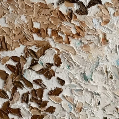 Earth'S Mosaic – Wabi-Sabi Abstract Impasto Oil Painting, view 5