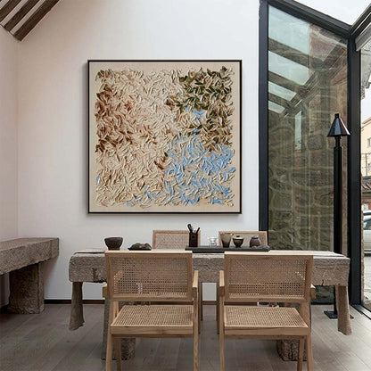Earth'S Mosaic – Wabi-Sabi Landscape Palette Knife Oil Painting, view 2