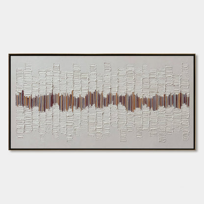 Echoes In Silence – Wabi-Sabi City Skyline Impasto Oil Painting, view 1