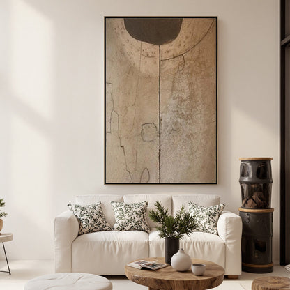 Echoes Of Earth – Wabi-Sabi Celestial Oil Painting, view 4