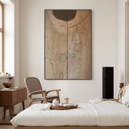 Echoes Of Earth – Wabi-Sabi Celestial Oil Painting, view 2
