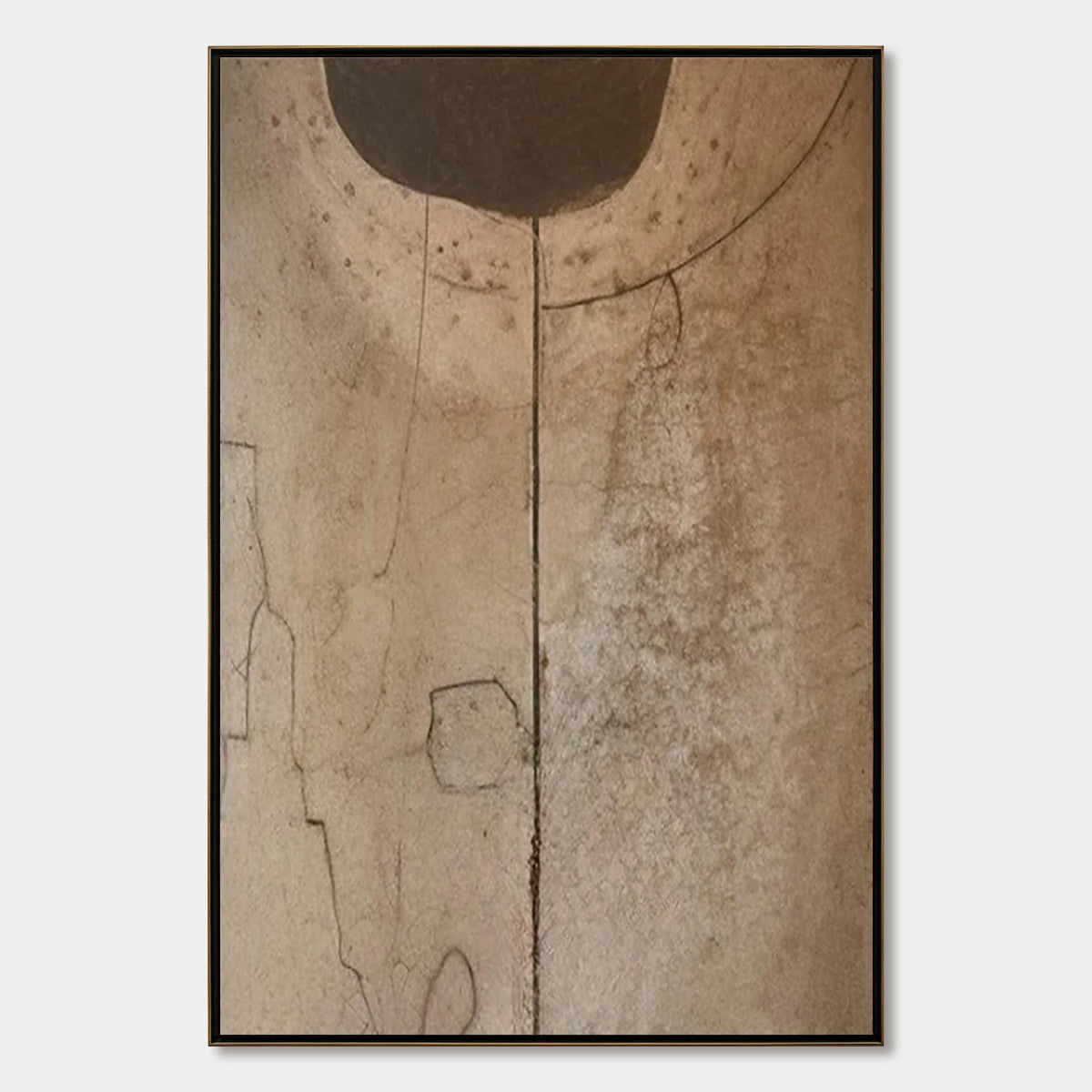 Echoes Of Earth – Wabi-Sabi Celestial Oil Painting, view 1