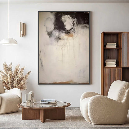 Echoes Of Silence – Wabi-Sabi Abstract Oil Painting, view 2