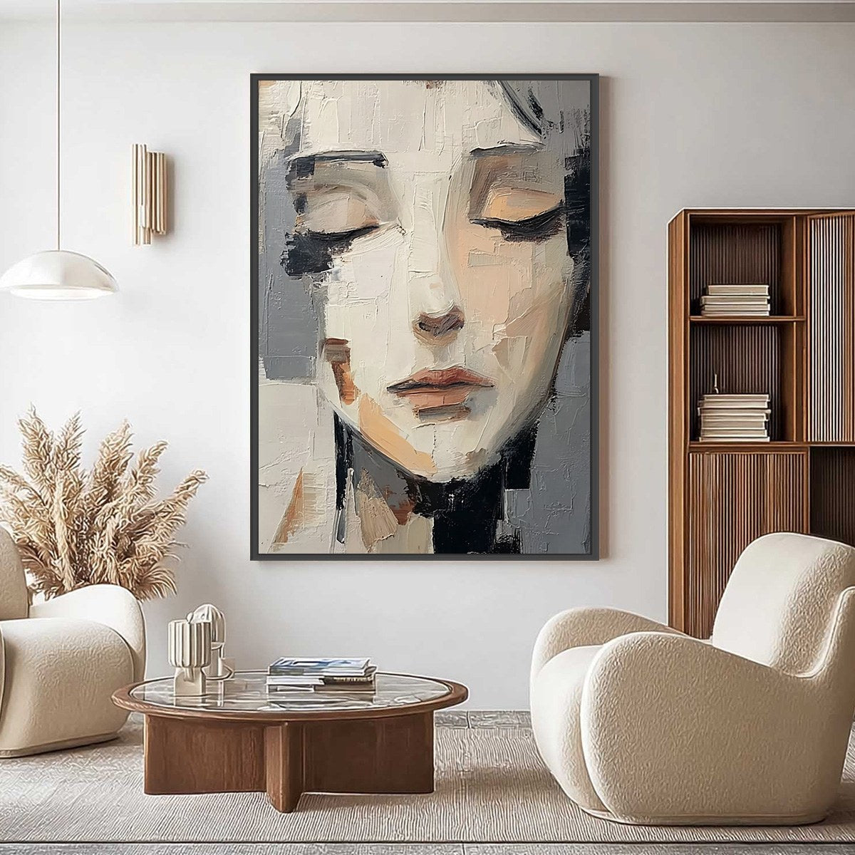 Echoes Of Silence – Figurative Impasto Oil Painting, view 2