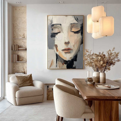 Echoes Of Silence – Figurative Impasto Oil Painting, view 4